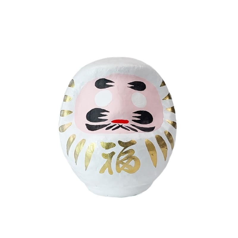 Biała Japońska Daruma - 4,5 cm