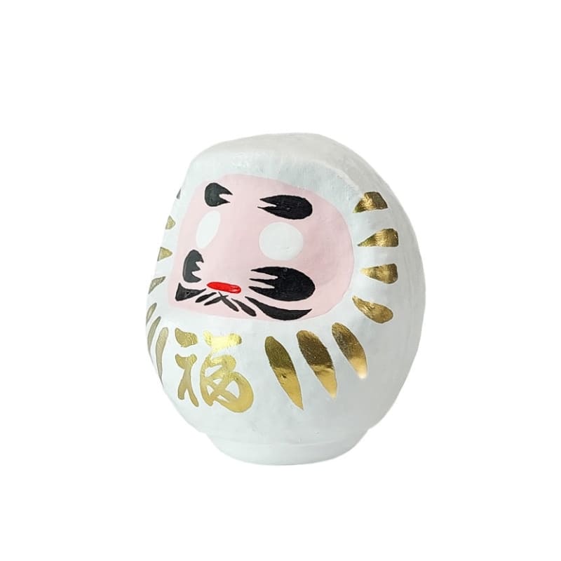 Biała Japońska Daruma - 4,5 cm