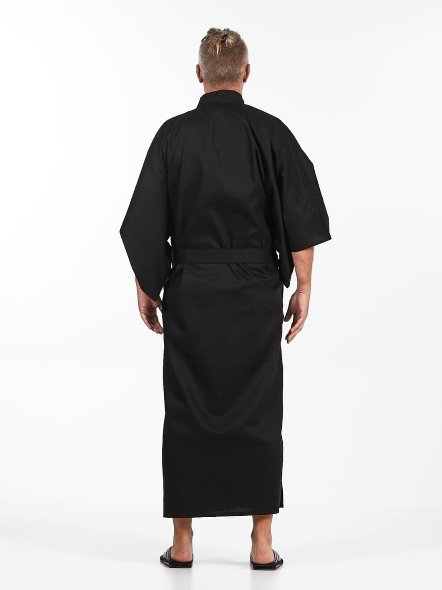 Męskie japońskie kimono czarne