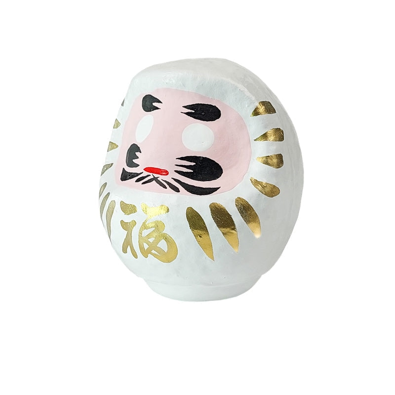 Biała japońska Daruma 4,5 i 9 cm