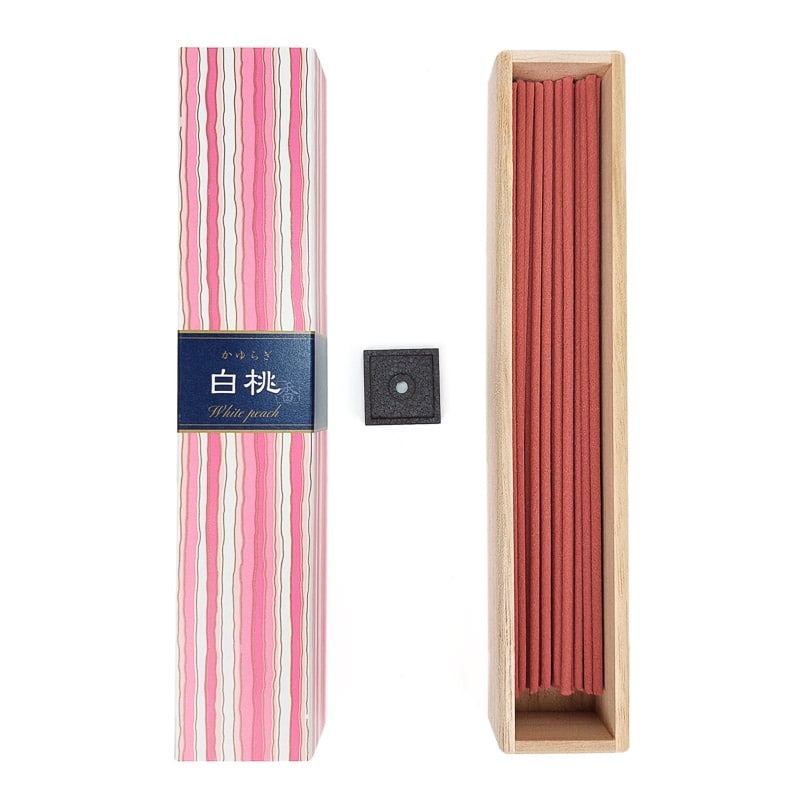 Białe brzoskwiniowe japońskie kadzidło