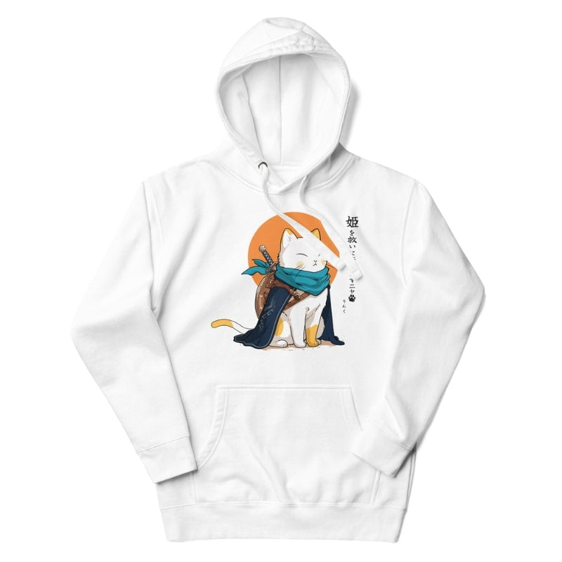 Bluza z japońskim legendarnym kotem S / Blanc