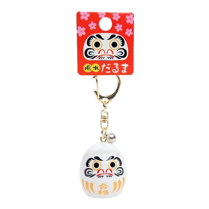 Breloczek do kluczy Grand Daruma kolor do wyboru Biały
