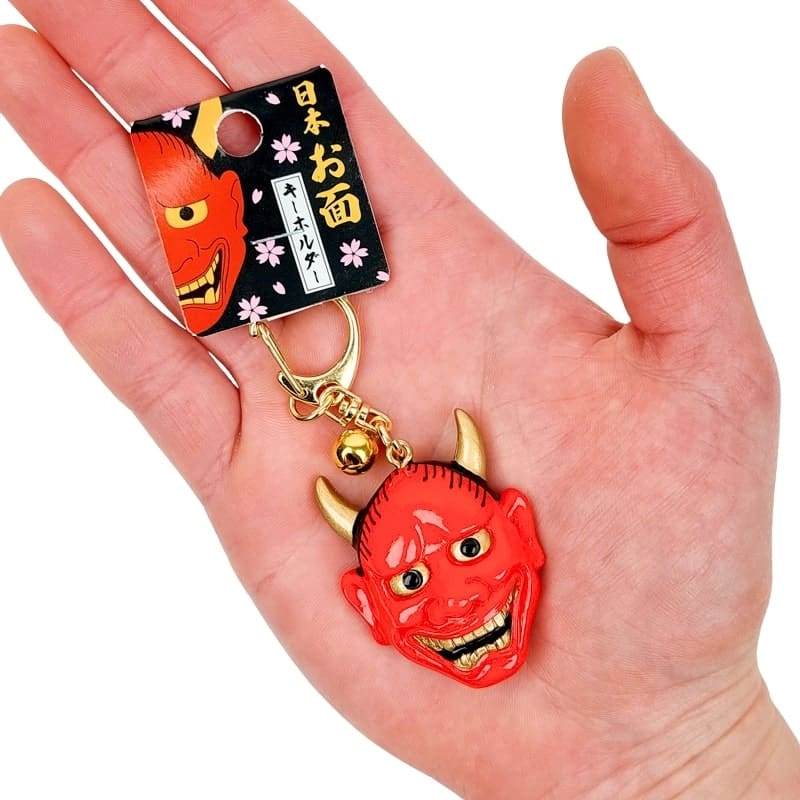 Breloczek do kluczy z maską Hannya