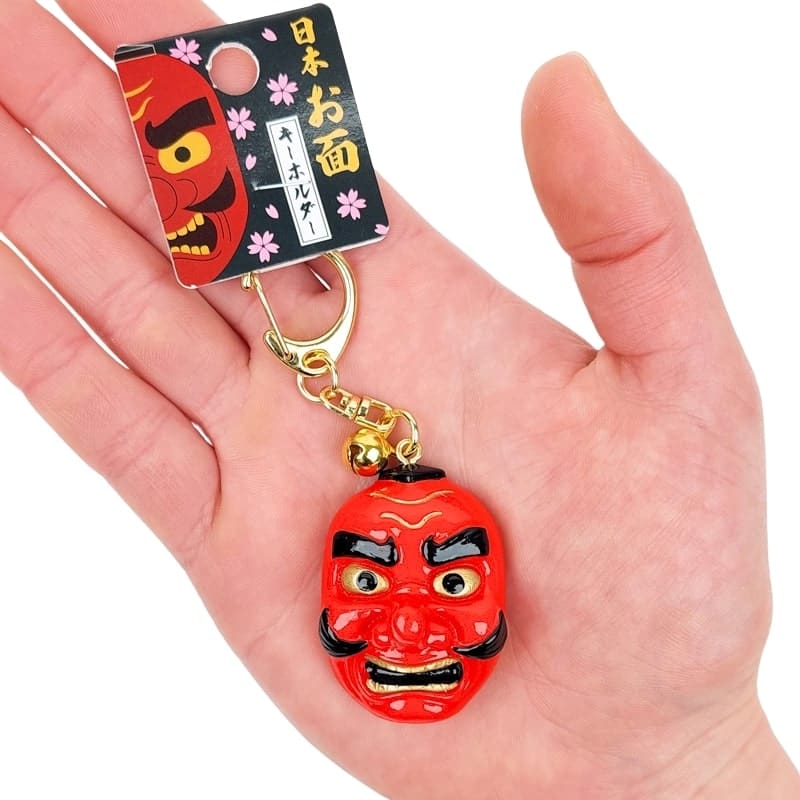 Breloczek do kluczy z maską Tengu