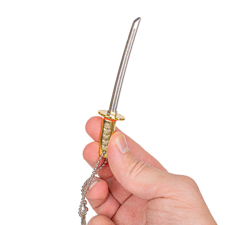 Brelok Mini Katana - Złoty Smok