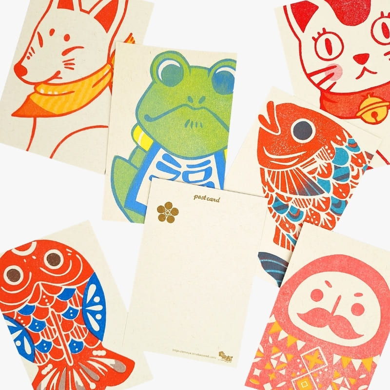 Japońska pocztówka Daruma