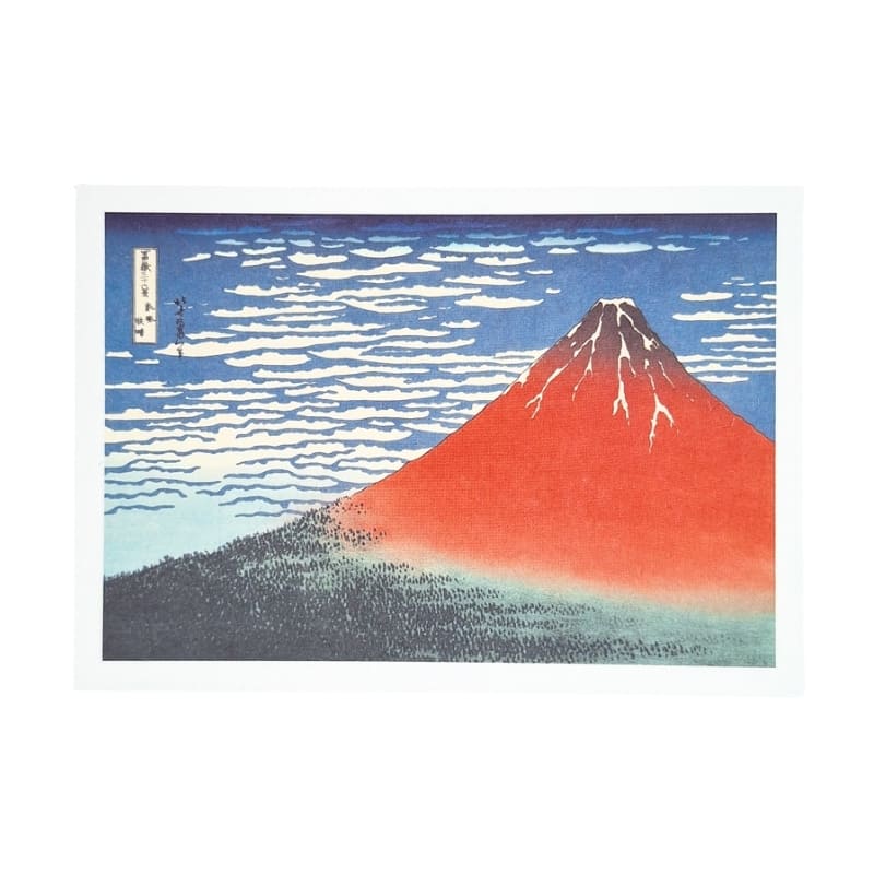 Japońska pocztówka Mount Fuji Red