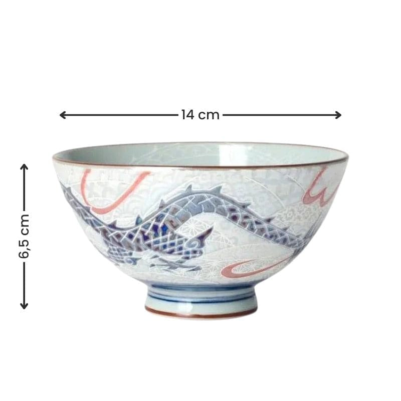 Ceramiczna misa japońskiego smoka