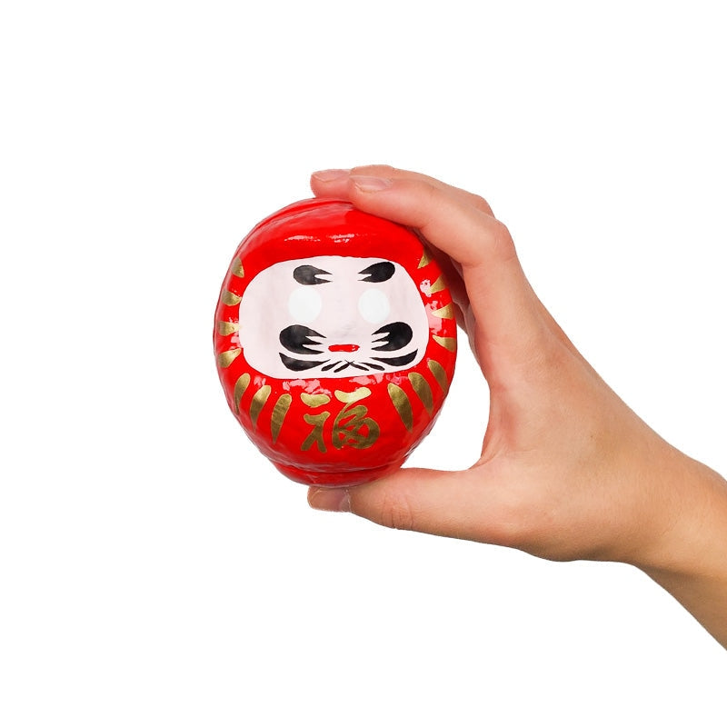 Czerwona japońska Daruma 4,5 i 9 cm