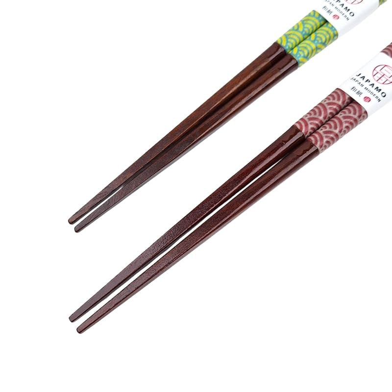 Czerwone japońskie pałeczki Seigaiha