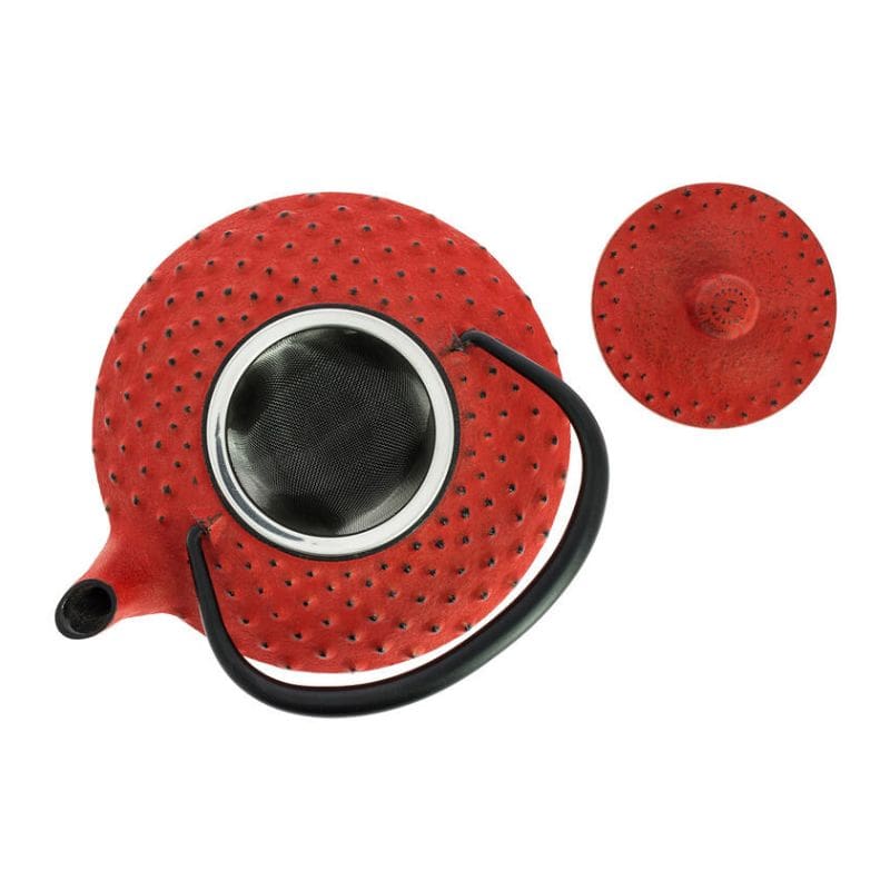 Czerwony japoński żeliwny imbryk Iwachu 350 ml