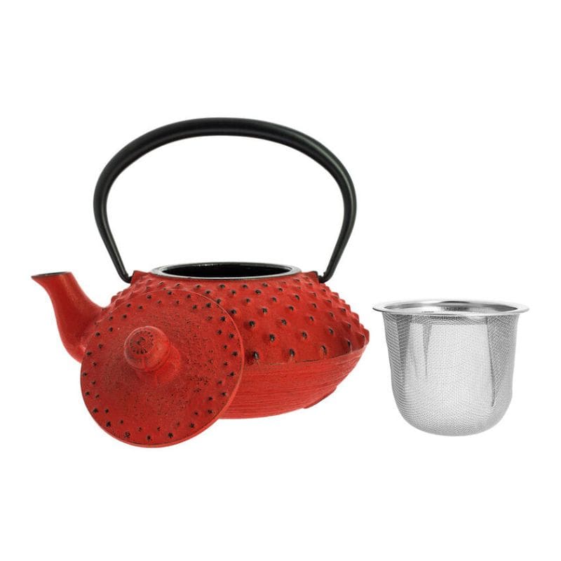 Czerwony japoński żeliwny imbryk Iwachu 350 ml