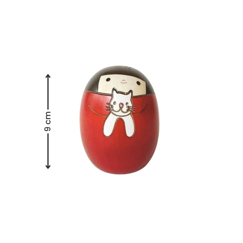 Czerwony Kokeshi Neko