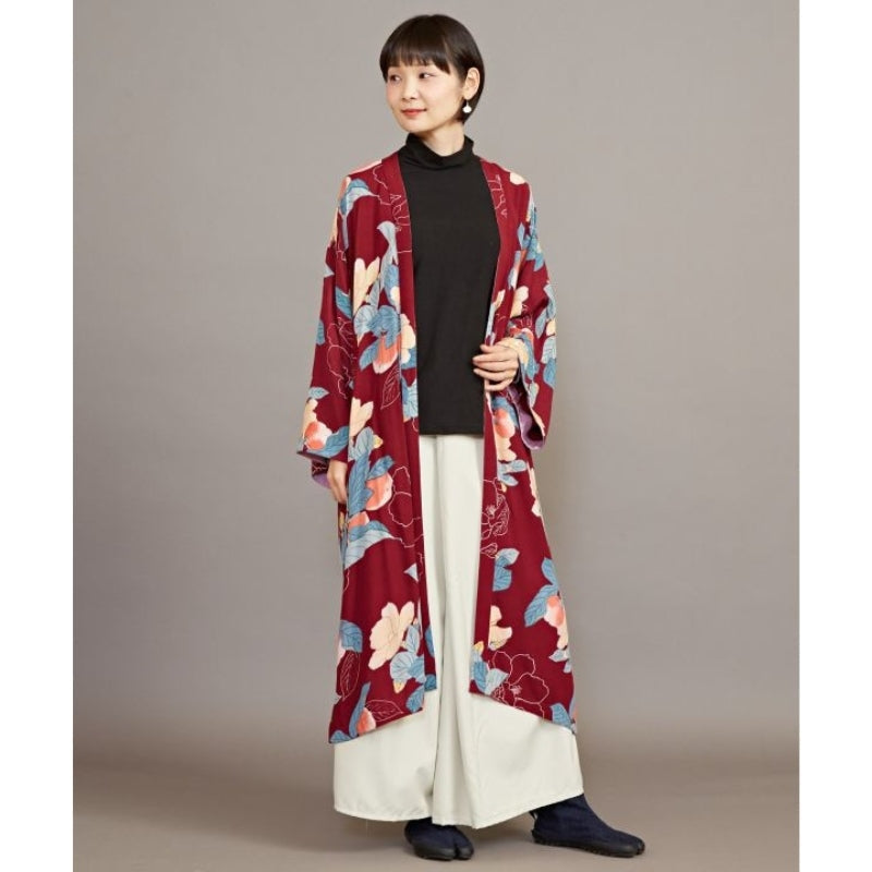 Damska kurtka kimono w kwiaty Uniwersalny rozmiar
