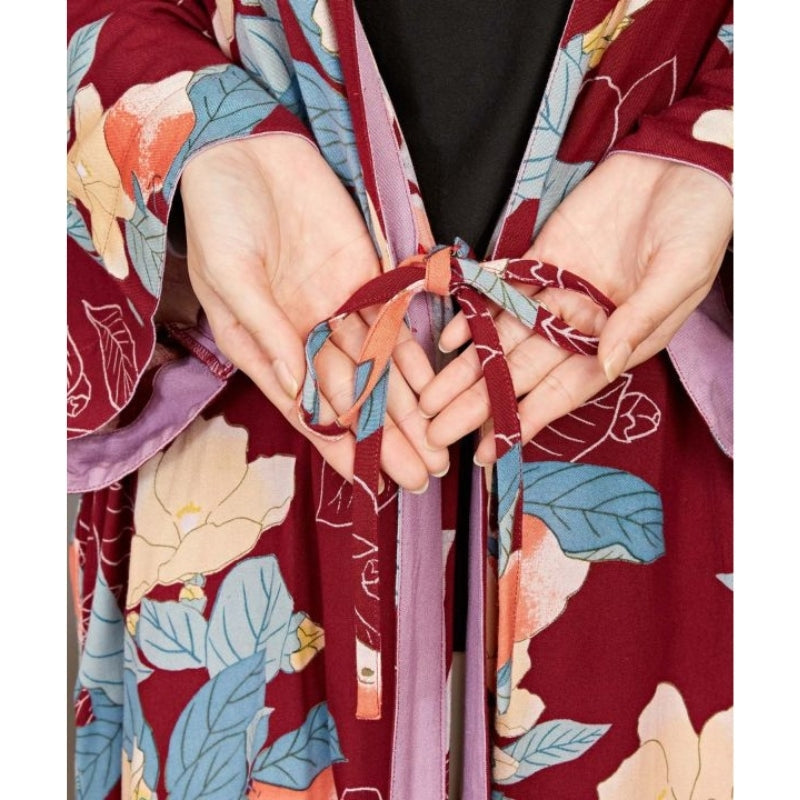 Damska kurtka kimono w kwiaty Uniwersalny rozmiar