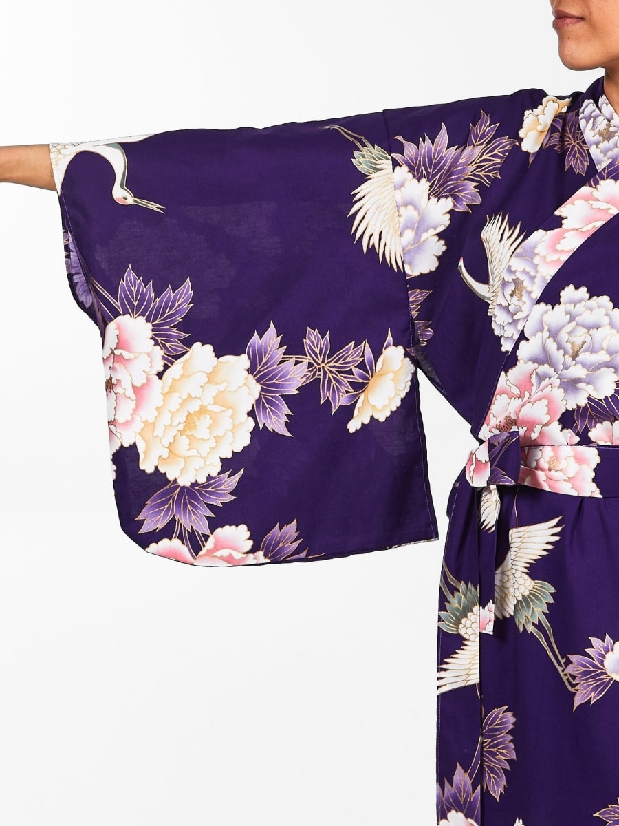 Damskie japońskie kimono Botan to Tsuru Uniwersalny rozmiar