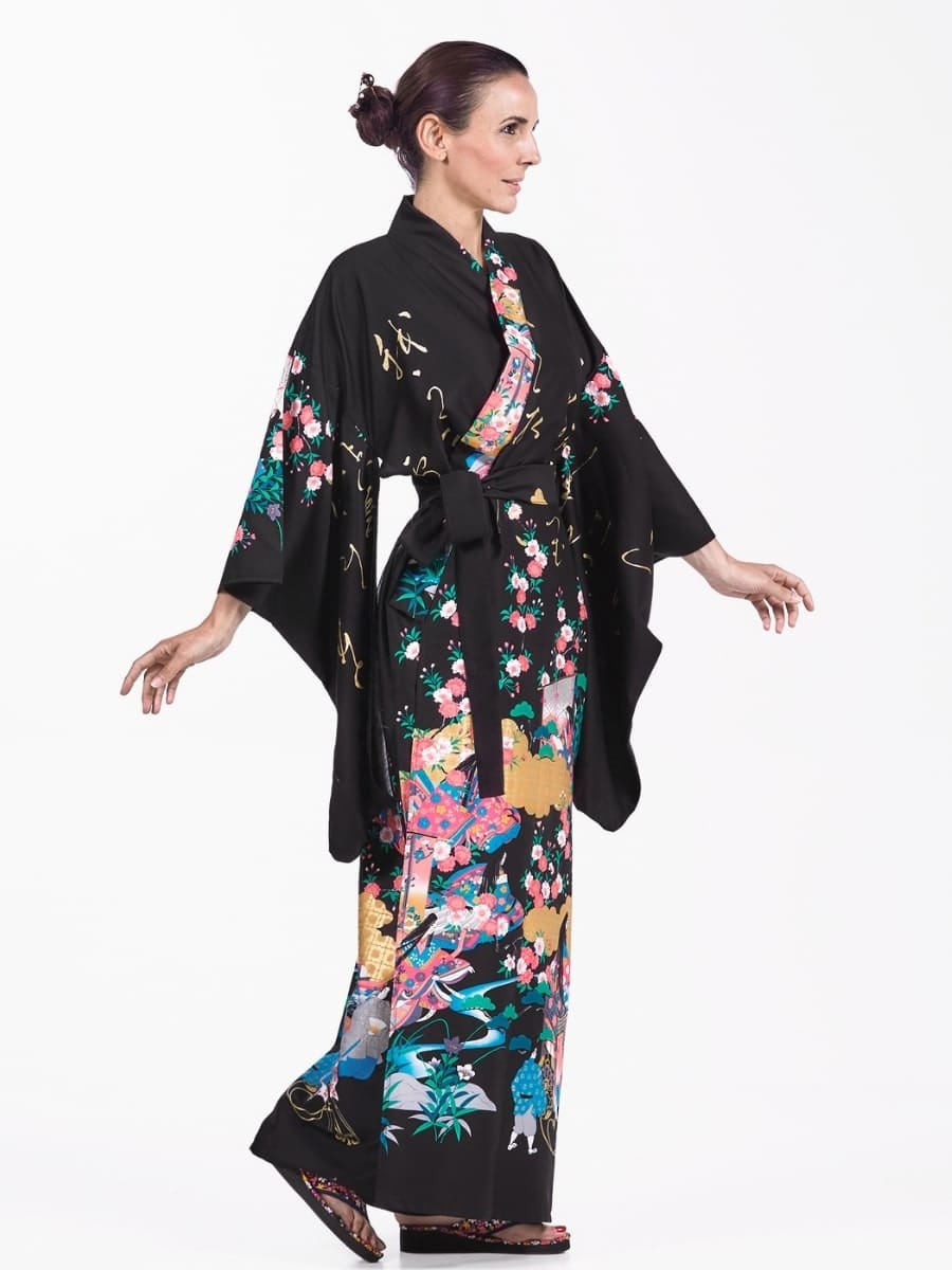 Damskie japońskie kimono Furisode Uniwersalny rozmiar