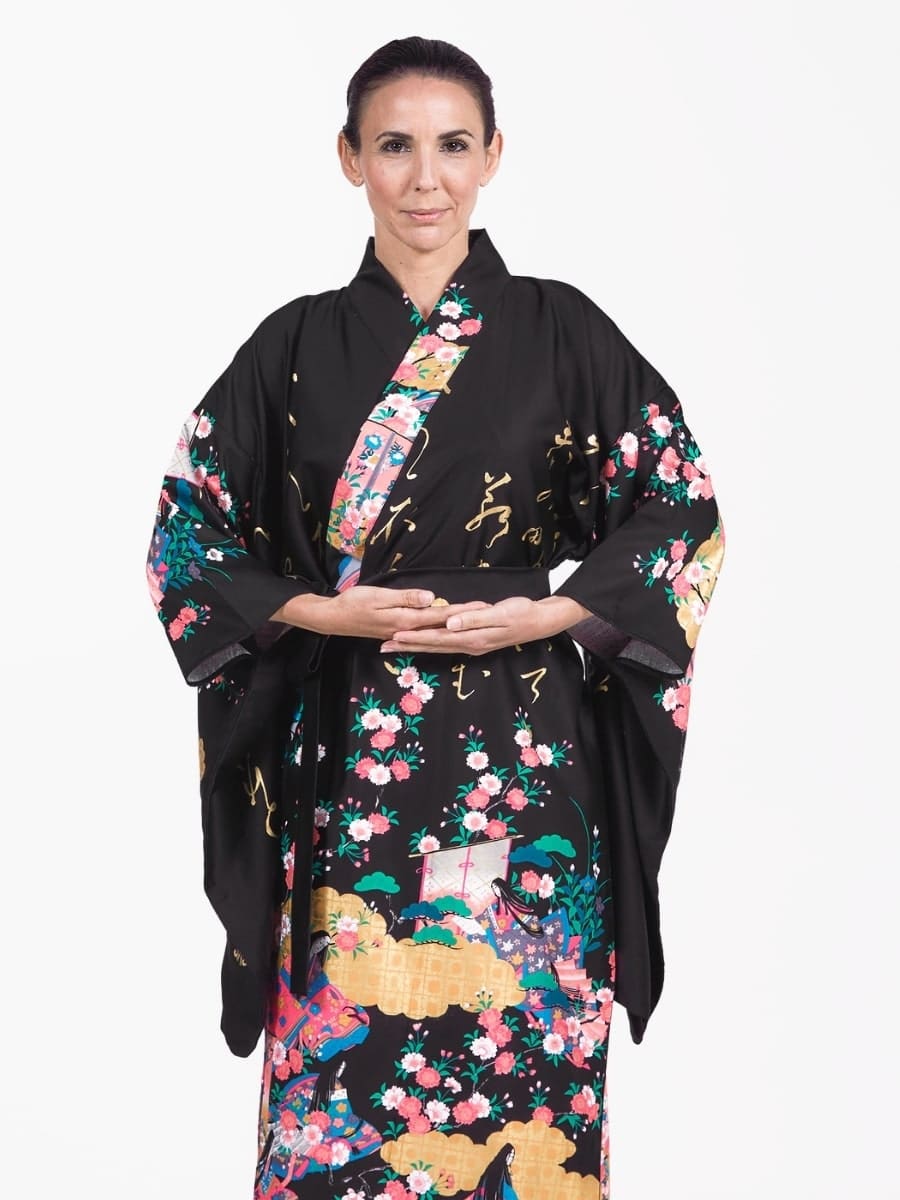 Damskie japońskie kimono Furisode Uniwersalny rozmiar