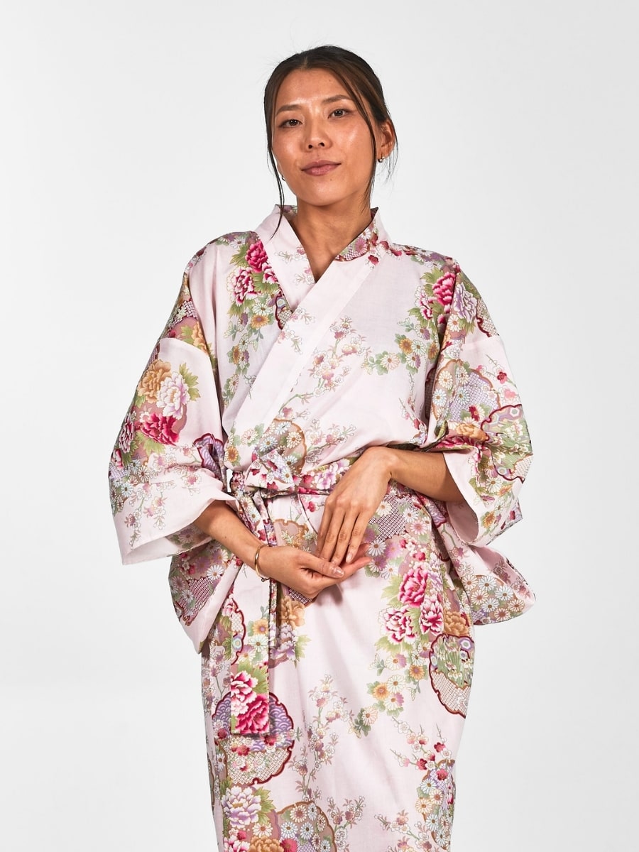 Damskie japońskie kimono Maru Mon Uniwersalny rozmiar