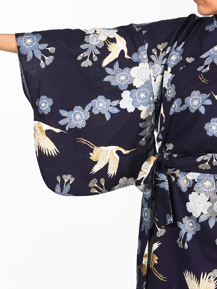 Damskie Yukata Kimono Sakura to Tsuru