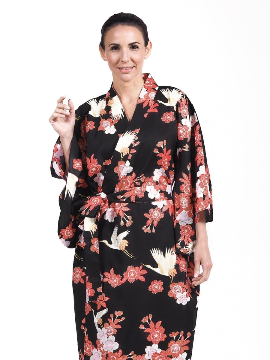 Damskie Yukata Kimono Tsuru to Ouka