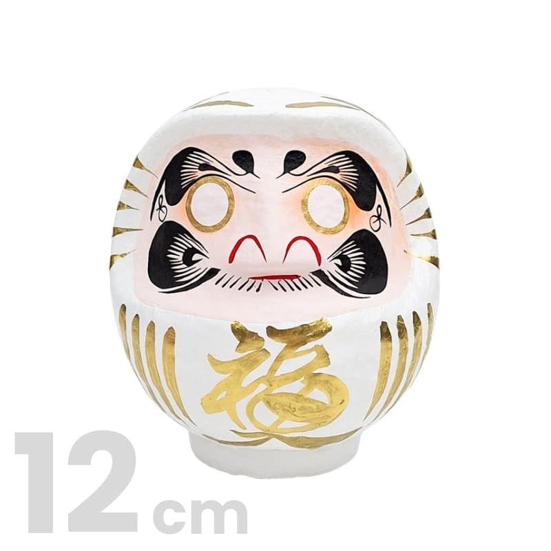 Daruma japońska biała od 9 do 15 cm 12 cm