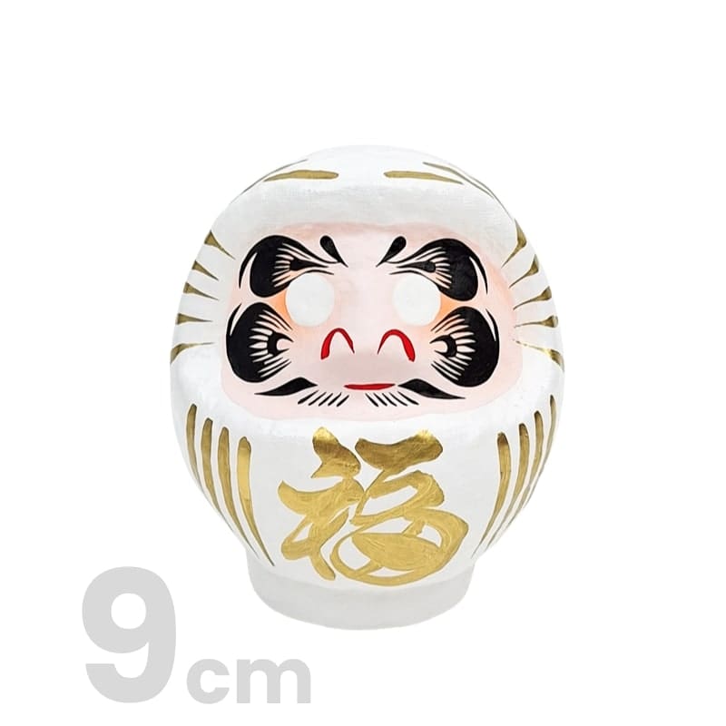 Daruma japońska biała od 9 do 15 cm 9 cm