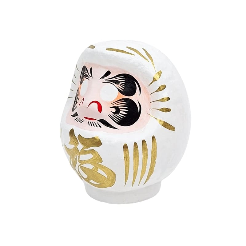 Daruma japońska biała od 9 do 15 cm