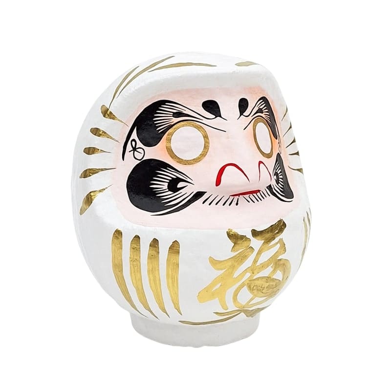 Daruma japońska biała od 9 do 15 cm