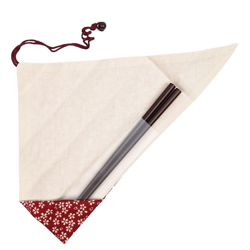 Etui na japońskie pałeczki Sakura Red
