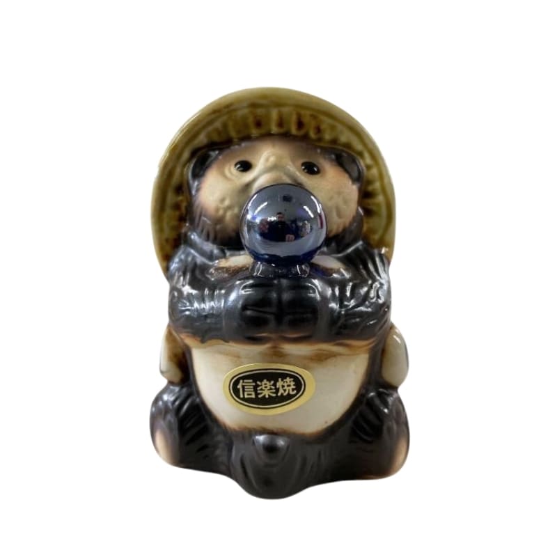 Figurka Tanuki z Niebieską Perłą
