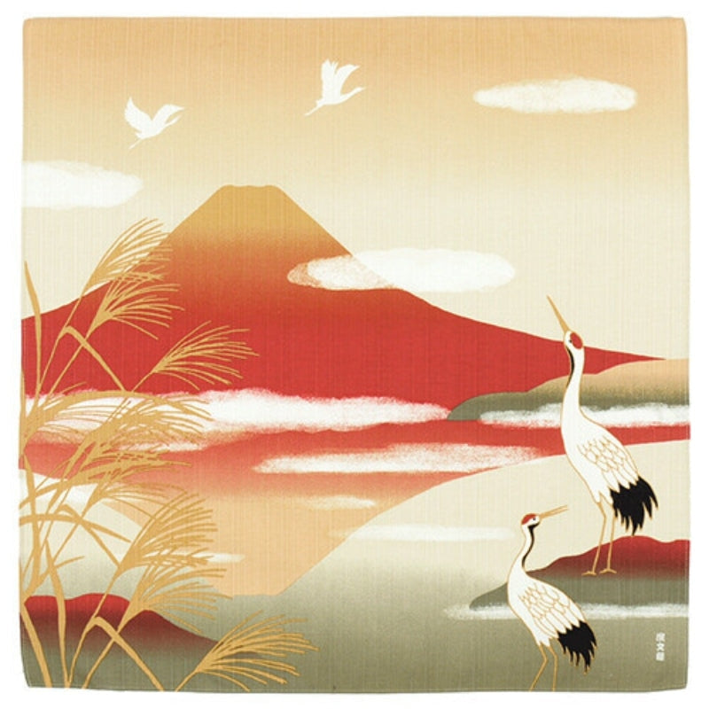 Furoshiki Crane & Fuji 50x50 cm