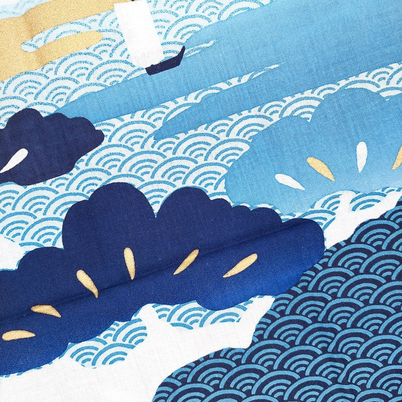 Indigo Fuji Japanese Tenugui