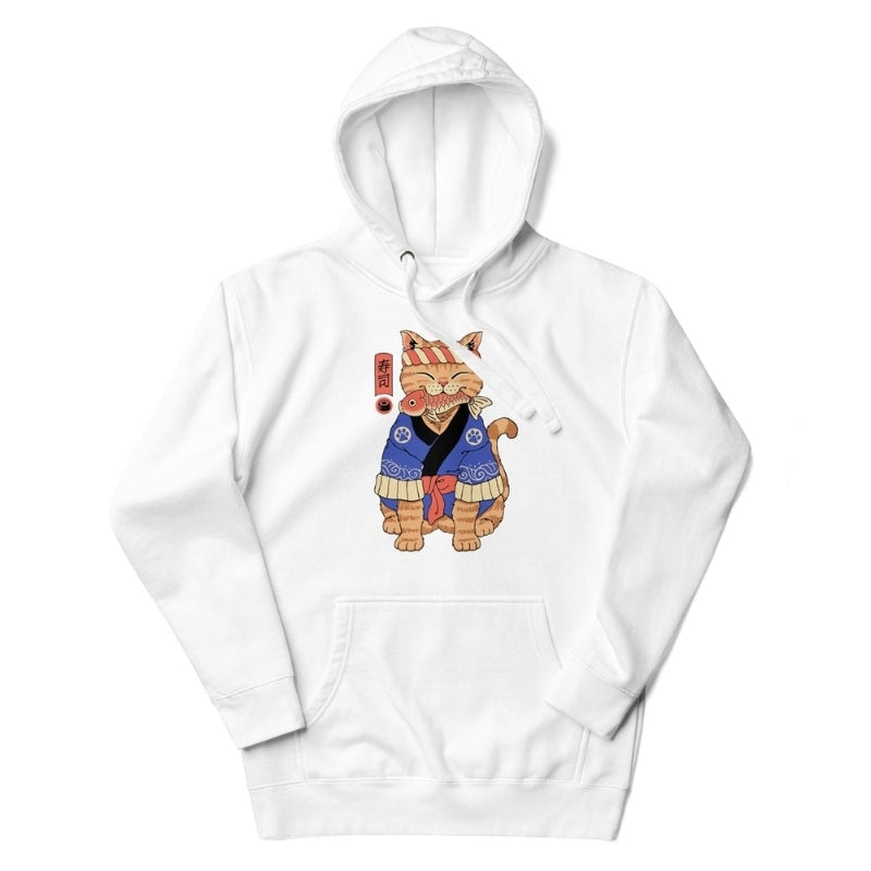 Japońska bluza Neko Sushi Master S / Blanc