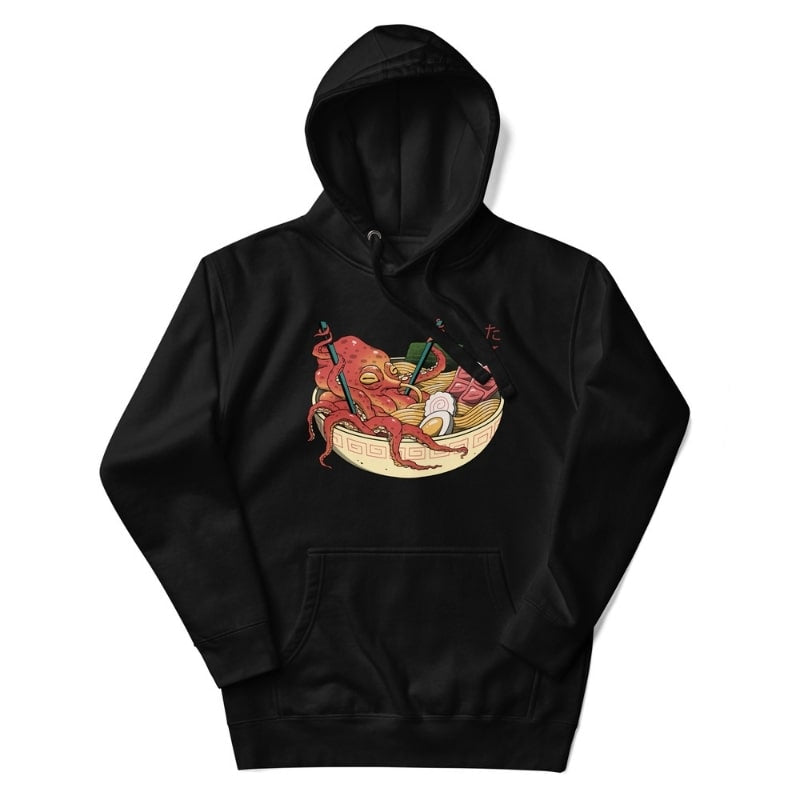Japońska bluza Octopus Ramen S / Noir