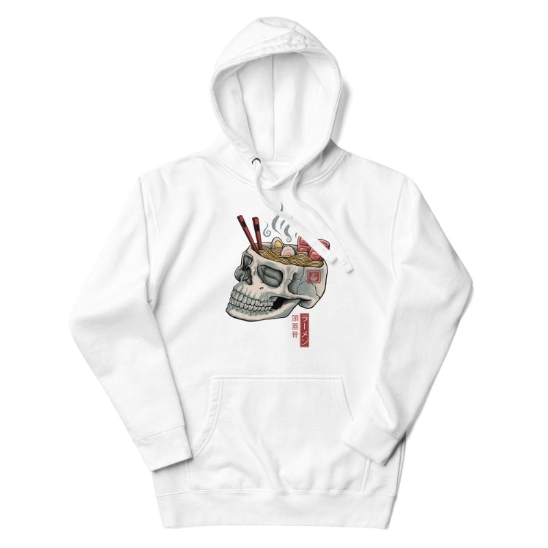 Japońska bluza Skull Ramen S / Blanc