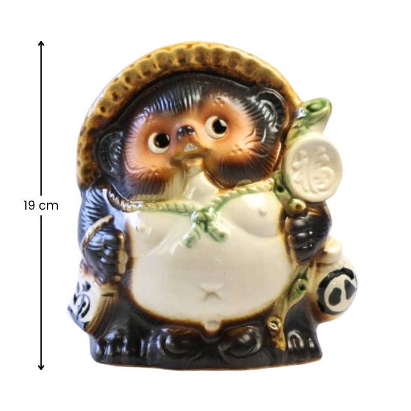 Japońska Ceramiczna Figurka Tanuki 19 cm