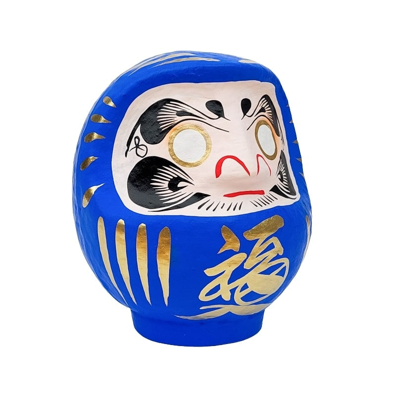 Japońska Daruma niebieska od 9 do 15 cm