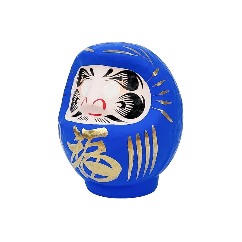 Japońska Daruma niebieska od 9 do 15 cm