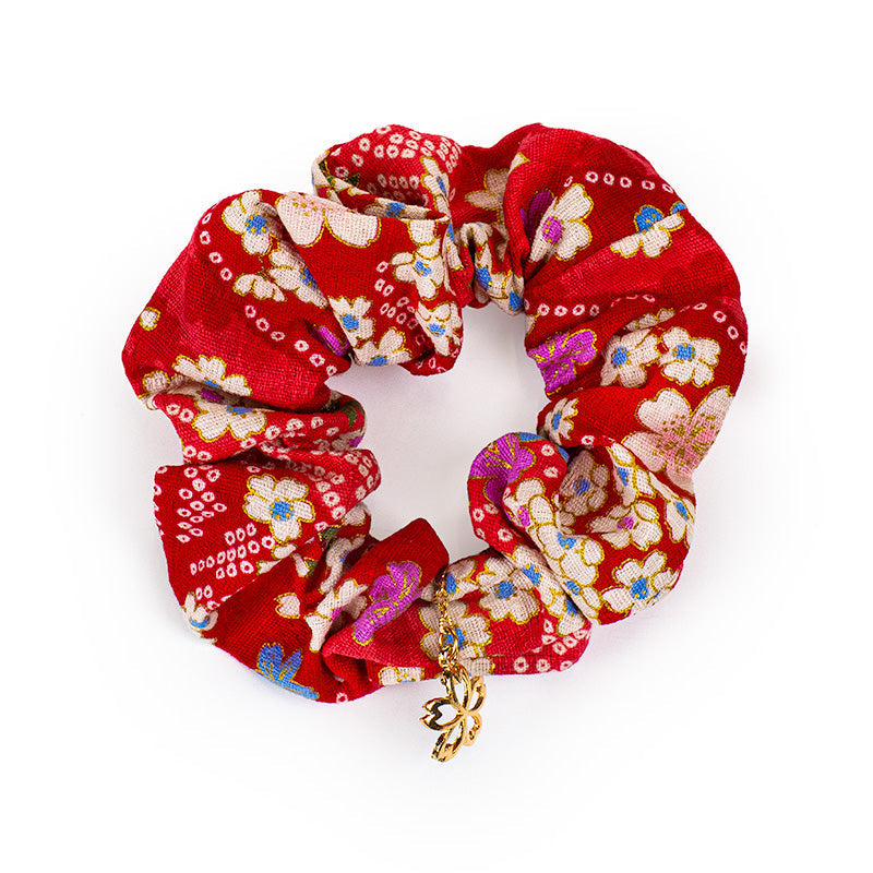 Japońska Gumka Scrunchie - Kwiatowa