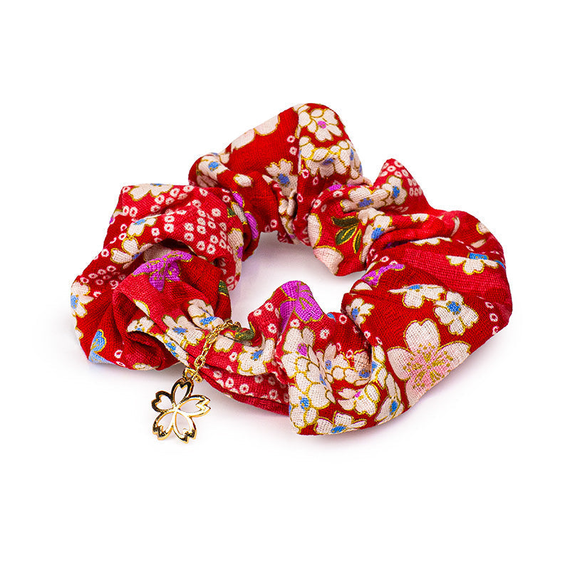 Japońska Gumka Scrunchie - Kwiatowa