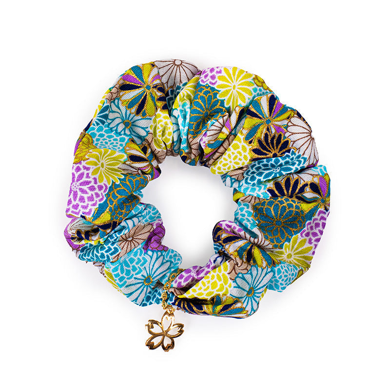 Japońska Gumka Scrunchie - Niebieska