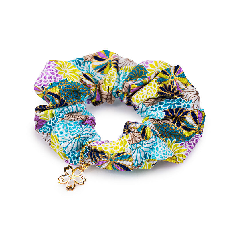 Japońska Gumka Scrunchie - Niebieska