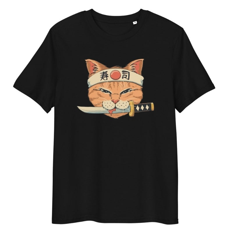 Japońska koszulka Neko Sushi Katana S