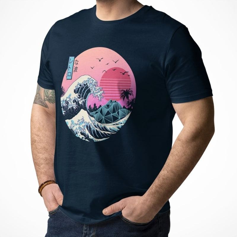 Japońska koszulka retro Kanagawa
