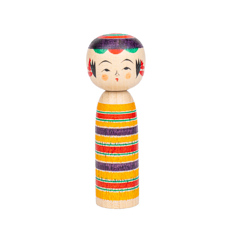 Japońska Lalka Kokeshi - Yajiro Rokuro - 8,5 cm