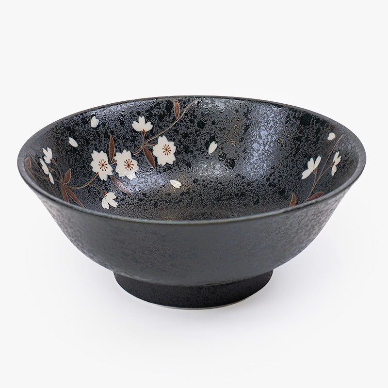 Japońska Miska do Ramen Czarna Sakura
