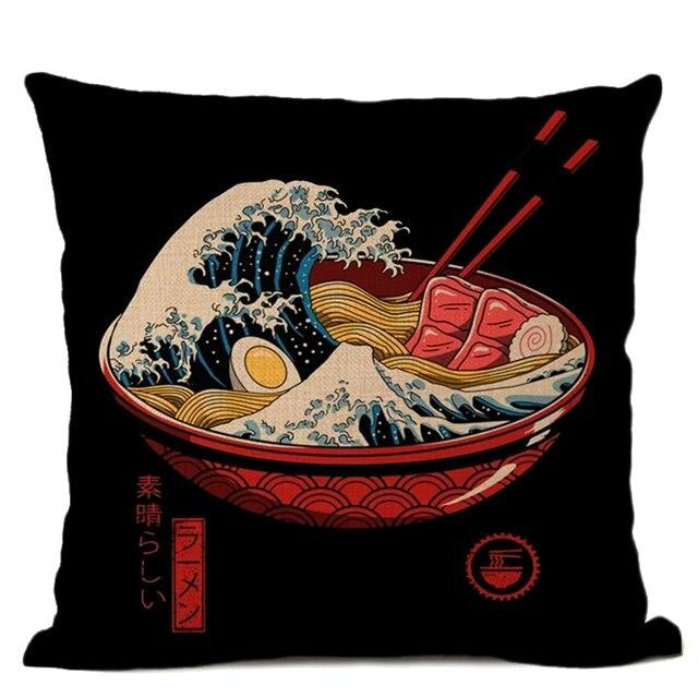Japońska poszewka na poduszkę The Great Ramen