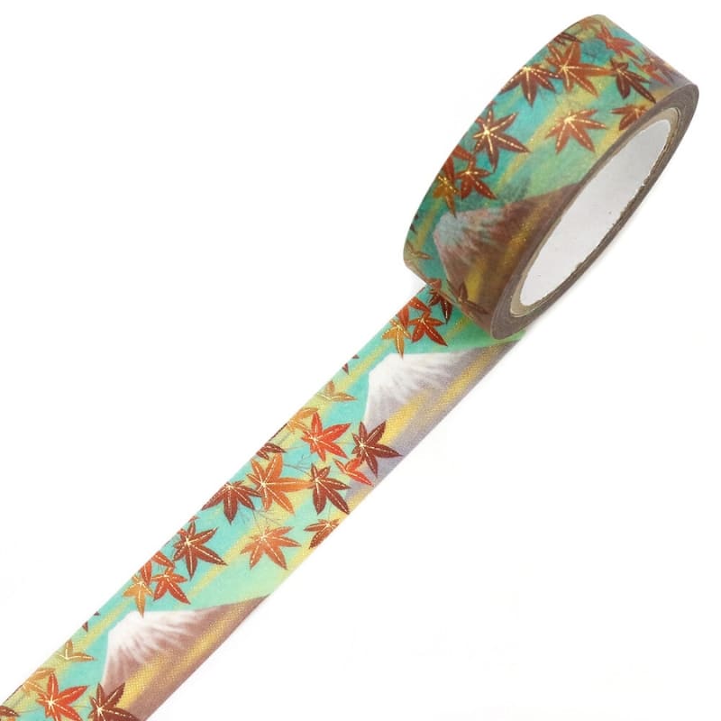 Japońska Taśma Washi Tape - Fuji i Liście Klonu